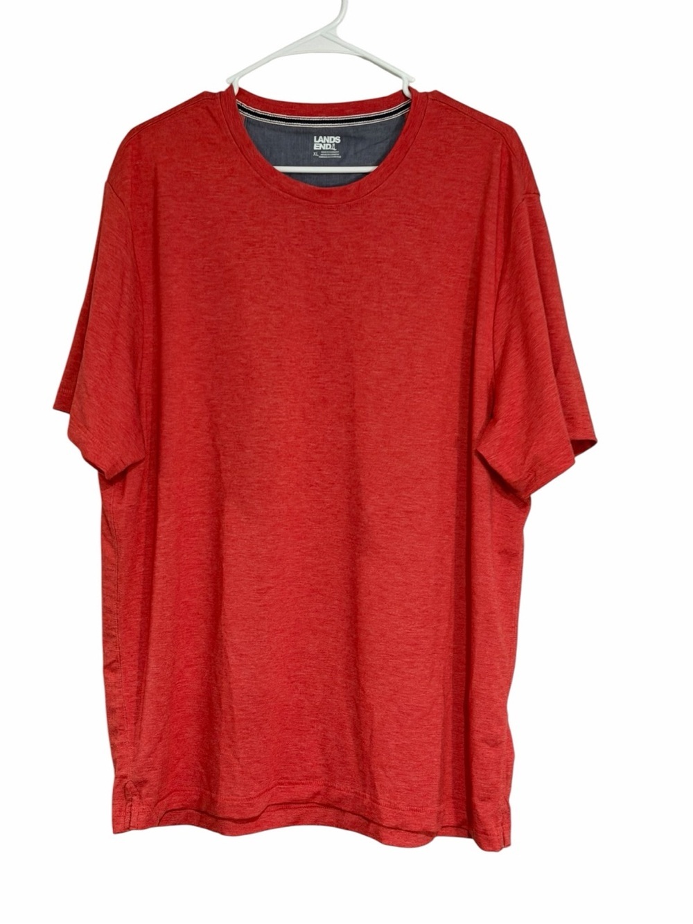 Lands' End Men's Heathered Red Crewneck Tee sz XL